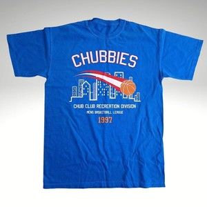 Vintage 1997 Chubbies Shirt Men's Small Blue Chub Club Basketball League T Shirt